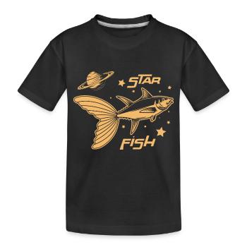 Espace Espace - Star Fish - Jeu de mots - T-shirt bio Premium Enfant - noir - Devant