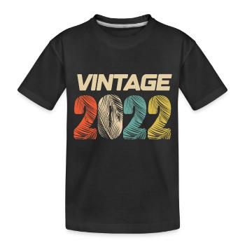 Vintage 2022 Retro - Best-seller - T-shirt bio Premium Enfant - noir - Devant