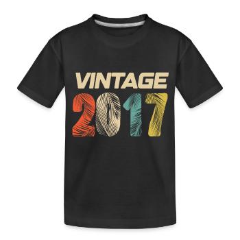 Vintage 2017 Retro - Best-seller - T-shirt bio Premium Enfant - noir - Devant