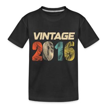 Jahrgang 2016 Retro - Bestseller - Kinder Premium Bio T-Shirt - Schwarz - Vorne