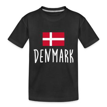 Drapeau du Danemark - Drapeau du Danemark - Copenhague - T-shirt bio Premium Enfant - noir - Devant
