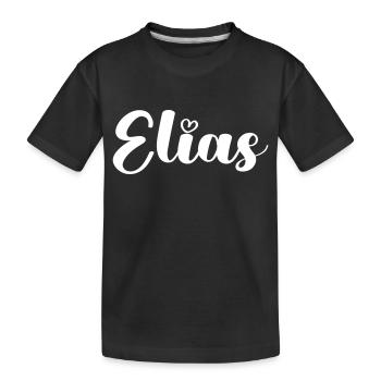 elias - Kinder Premium Bio T-Shirt - Schwarz - Vorne