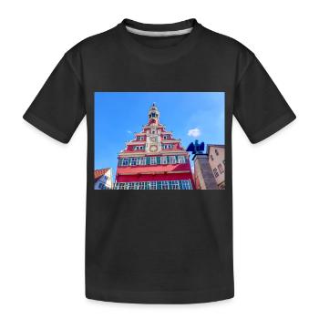 Altes Rathaus Esslingen am Neckar - Kinder Premium Bio T-Shirt - Schwarz - Vorne