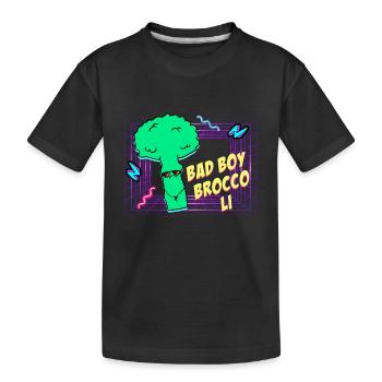 Bad Boy Broccoli - Kids' Premium Organic T-Shirt - black - Front