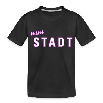 Meine Stadt (Schweizerdeutsch) VEKTORGRAFIK - Kinder Premium Bio T-Shirt - Schwarz - Vorne