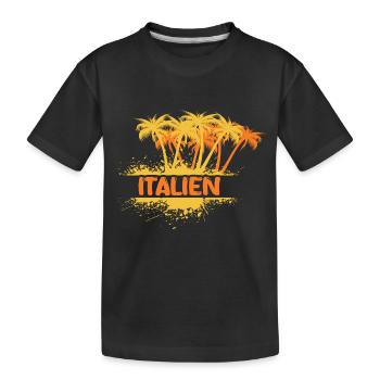 Party Italien - Kinder Premium Bio T-Shirt - Schwarz - Vorne