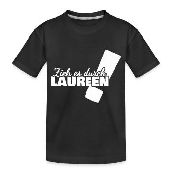 Geschenk für Laureen - Kinder Premium Bio T-Shirt - Schwarz - Vorne