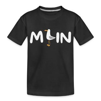 MOIN with Seagull - Kids' Premium Organic T-Shirt - black - Front