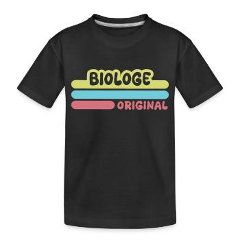 Prénom Biologiste - T-shirt bio Premium Enfant - noir - Devant