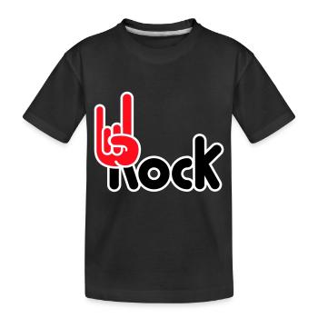 Heavy Metal Hard Rock Musique Cors Geste Logo - T-shirt bio Premium Enfant - noir - Devant