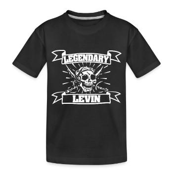 Levin Levin - Kinder Premium Bio T-Shirt - Schwarz - Vorne