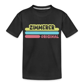 Vorname Zimmerer - Kinder Premium Bio T-Shirt - Schwarz - Vorne