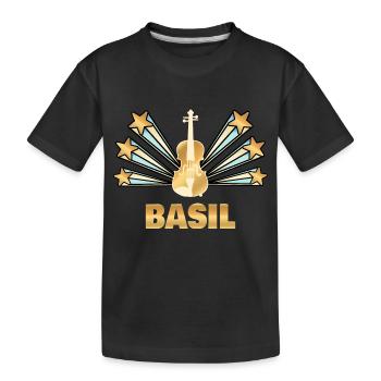 Gift for Basil - Kids' Premium Organic T-Shirt - black - Front