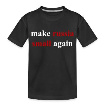 make russia small again - Kinder Premium Bio T-Shirt - Schwarz - Vorne