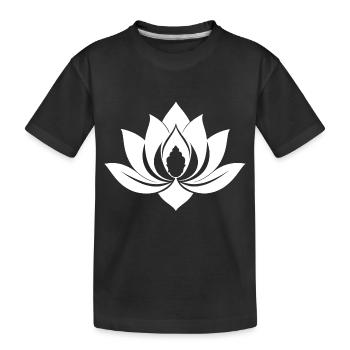 Lotus blanc - T-shirt bio Premium Enfant - noir - Devant