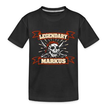 Vorname Markus - Kinder Premium Bio T-Shirt - Schwarz - Vorne