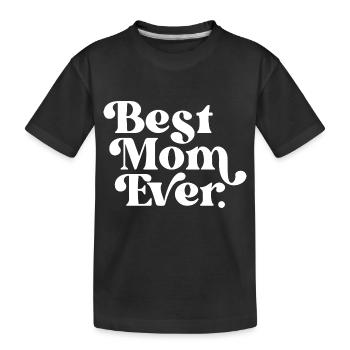 Beste Mutter aller Zeiten Mutter Liebe Herz - Kinder Premium Bio T-Shirt - Schwarz - Vorne