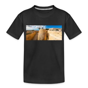 Valletta (il-Belt Valletta) massive Festung - Kinder Premium Bio T-Shirt - Schwarz - Vorne
