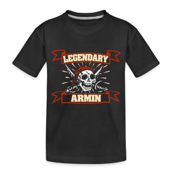 Armin als Fasching - Kinder Premium Bio T-Shirt - Schwarz - Vorne