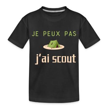 J'peux pas j'ai scout - T-shirt bio Premium Enfant - noir - Devant