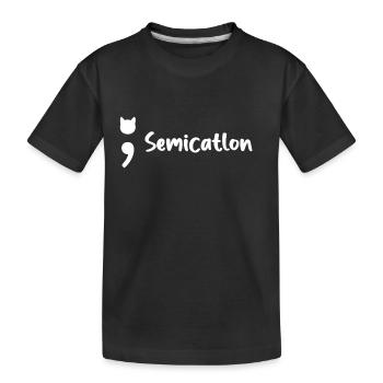 Chat semi-catlon - T-shirt bio Premium Enfant - noir - Devant