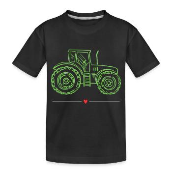 Tracteur / tracteur / tracteur - T-shirt bio Premium Enfant - noir - Devant