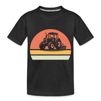 Tracteurs ferme Tracteurs - T-shirt bio Premium Enfant - noir - Devant