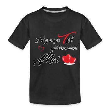 Gesunder Valentinstag - Kinder Premium Bio T-Shirt - Schwarz - Vorne