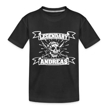 Andreas als Vorname - Kinder Premium Bio T-Shirt - Schwarz - Vorne