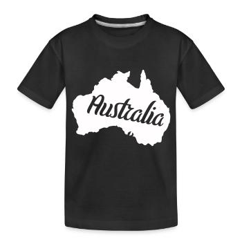 Australia - Kids' Premium Organic T-Shirt - black - Front