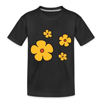Fleurs tricolores - T-shirt bio Premium Enfant - noir - Devant