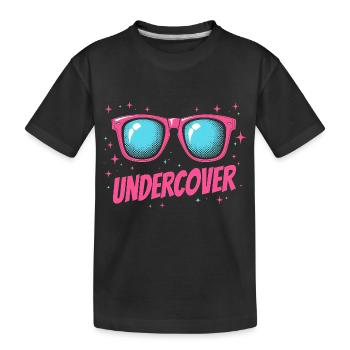 Discours d’infiltration - Costume drôle avec Sun Bril - T-shirt bio Premium Enfant - noir - Devant