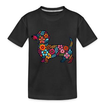 Dachshund for women Dachshund owners - Kids' Premium Organic T-Shirt - black - Front