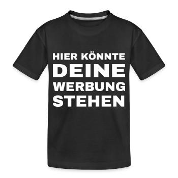 C’est là que pourrait se trouver votre publicité - T-shirt bio Premium Enfant - noir - Devant