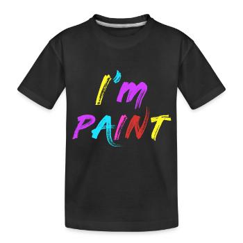 JE SUIS PEINTRE - J’adore peindre au doigt - Peintures au doigt - T-shirt bio Premium Enfant - noir - Devant