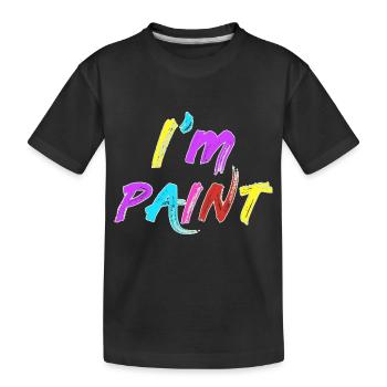 I'M PAINT - I Love to Finger Paint - Finger Paints - Kids' Premium Organic T-Shirt - black - Front