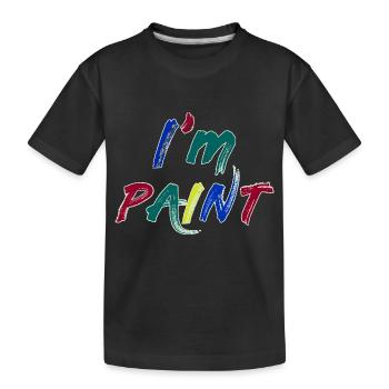 I'M PAINT - I Love to Finger Paint – Finger Paints - Kids' Premium Organic T-Shirt - black - Front