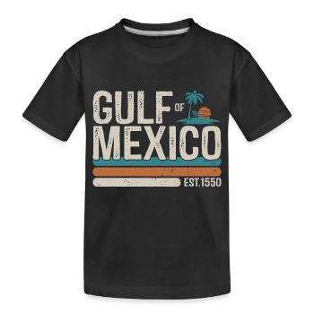 Golf von Mexiko Est 1550 Retro Vintage Strand - Kinder Premium Bio T-Shirt - Schwarz - Vorne