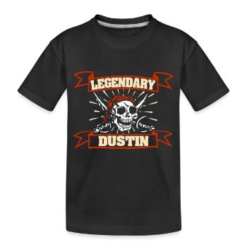 Dustin als Fasching - Kinder Premium Bio T-Shirt - Schwarz - Vorne