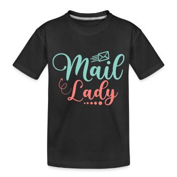 Mail Lady Mailman Postal Worker - Kinder Premium Bio T-Shirt - Schwarz - Vorne
