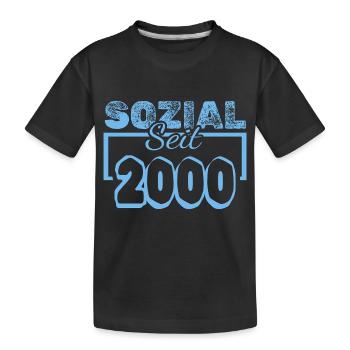 seit 2000 - Kinder Premium Bio T-Shirt - Schwarz - Vorne