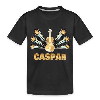 Caspar - Kids' Premium Organic T-Shirt - black - Front