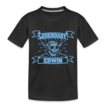 Fasching Edwin - Kinder Premium Bio T-Shirt - Schwarz - Vorne
