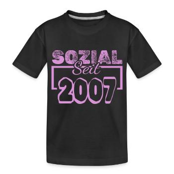 2007 - Kinder Premium Bio T-Shirt - Schwarz - Vorne