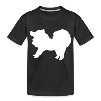 Spitz weiß - Kinder Premium Bio T-Shirt - Schwarz - Vorne