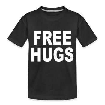 Câlins gratuits - Kostenlose Umarmungen - T-shirt bio Premium Enfant - noir - Devant