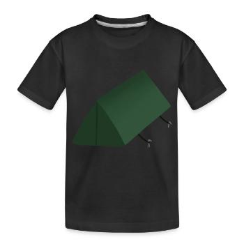 Green Tent - Kids' Premium Organic T-Shirt - black - Front