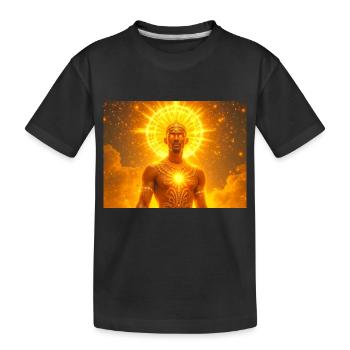 Olorun – Dieu du soleil yoruba, divinité céleste de la lumière - T-shirt bio Premium Enfant - noir - Devant