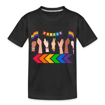 Doigt de fierté - T-shirt bio Premium Enfant - noir - Devant