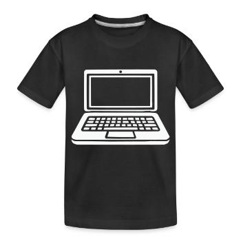 ordinateur portable - T-shirt bio Premium Enfant - noir - Devant